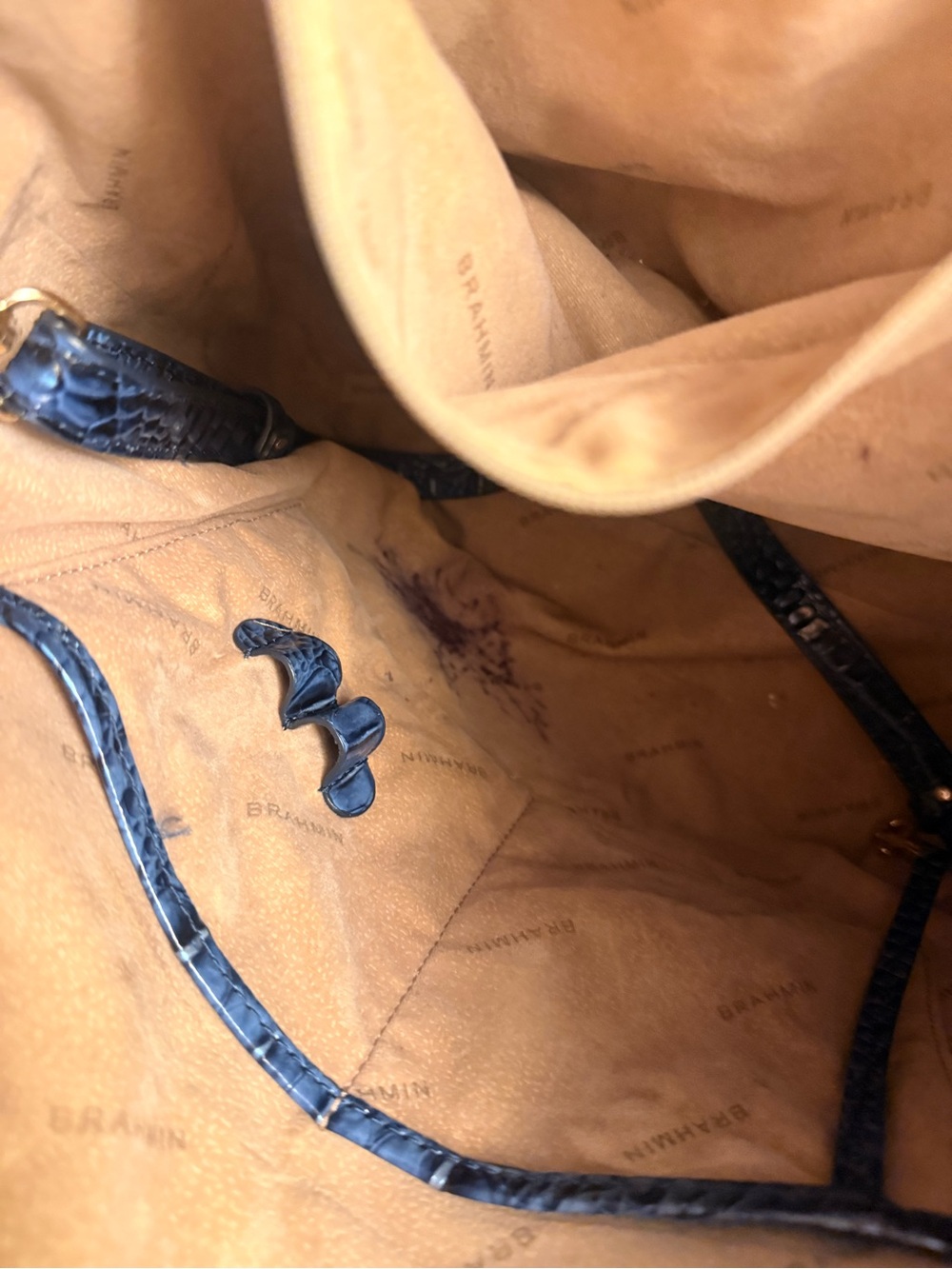 Brahmin Large Duxberry Satchel Maritime Blue - Picture 5 of 5